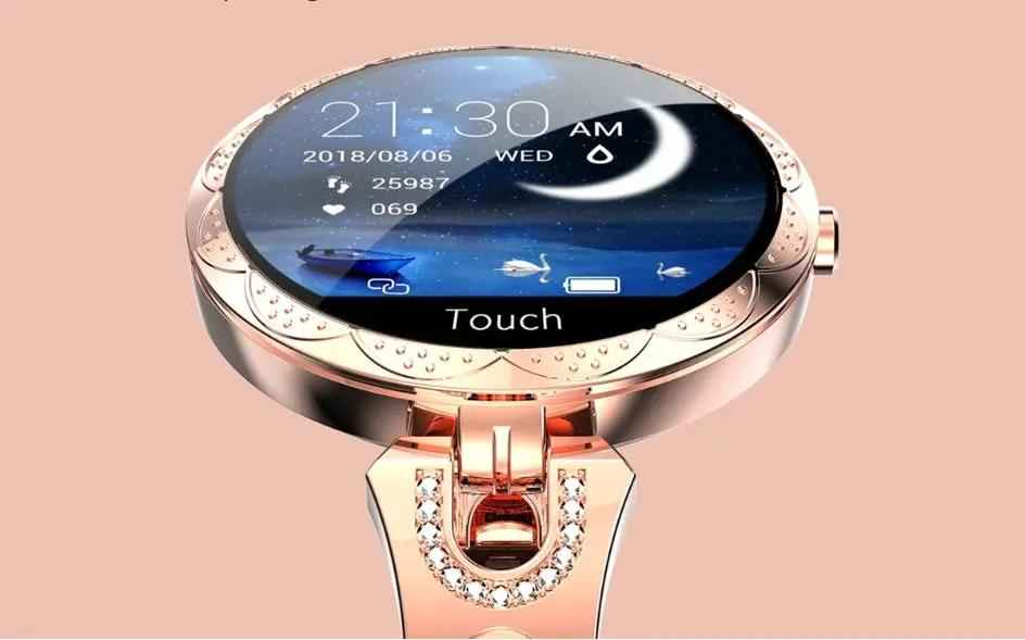 Fashion Women's Smart Watch - Waterproof Wearable Device with Heart Rate Monitor