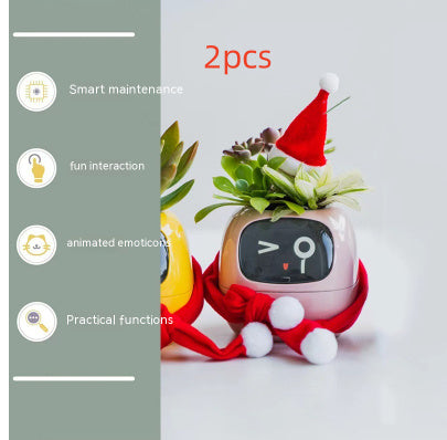 Smart Planter with AI Sensors – Interactive Plant Care with 49+ Expressions & Real-Time Monitoring AllvueCo