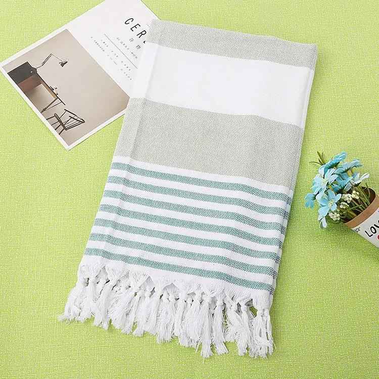 Cotton Striped Beach Towel 100x180cm - Stylish Striped Beach Towel for Fun in the Sun