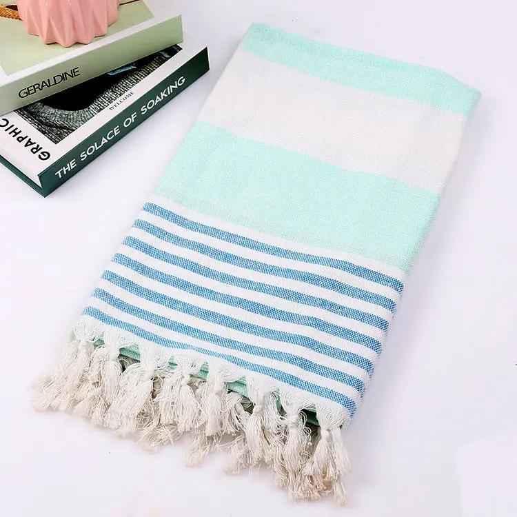 Cotton Striped Beach Towel 100x180cm - Stylish Striped Beach Towel for Fun in the Sun