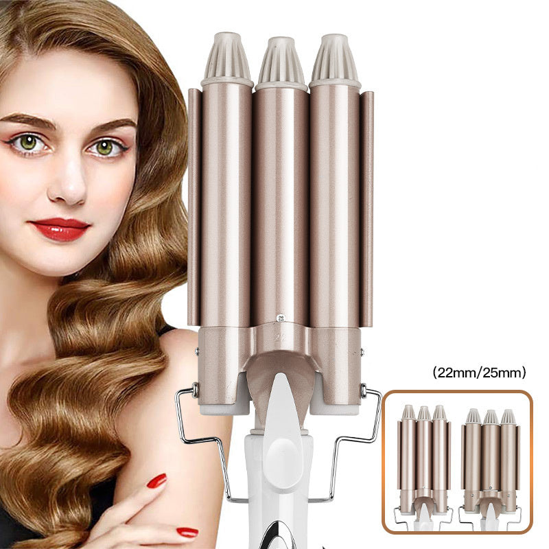 Three-Tube Curling Iron – Adjustable Hair Waver (22mm / 25mm) AllvueCo