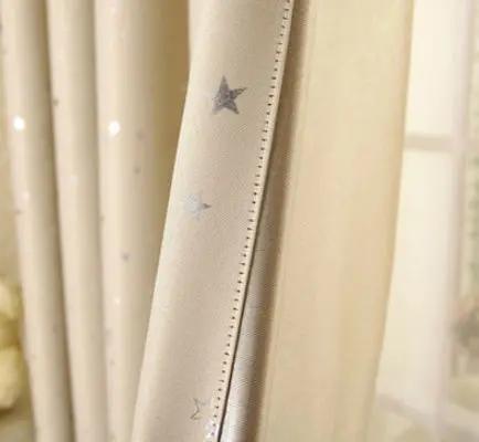 Star Print Perforated Finished Curtain - Stylish Window Treatment - AllvueCo