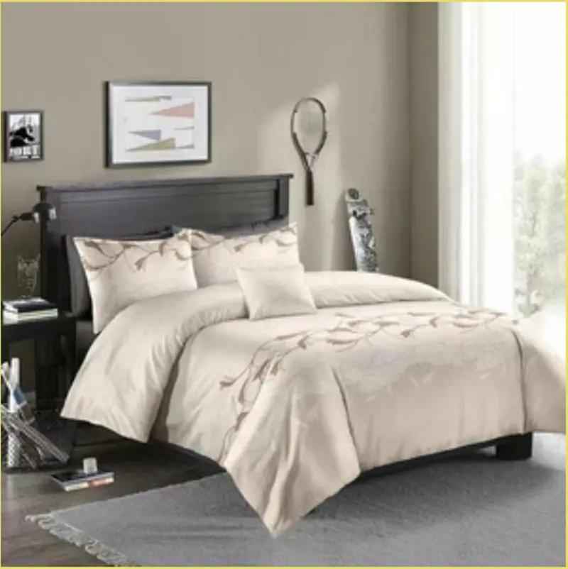 Three-piece Black Bedding Set - Simple Plain Design for Quality Sleep