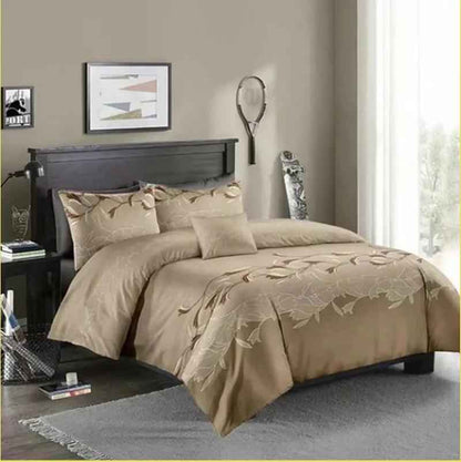Three-piece Black Bedding Set - Simple Plain Design for Quality Sleep