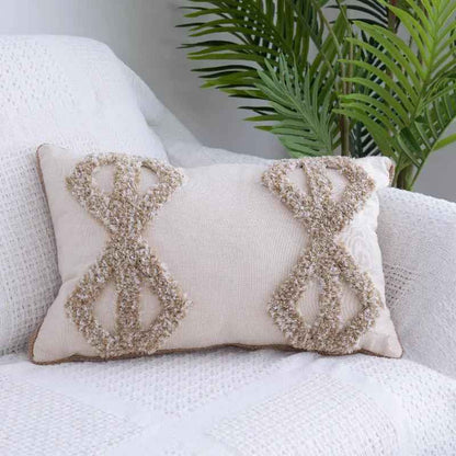 Tufted Moroccan Throw Pillow with Fringed Waist Case | Jewelry & Accessories
