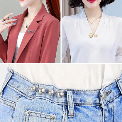 Anti-light Brooch Skirt Waist Button Nail Pearl - Fashion Accessory - AllvueCo