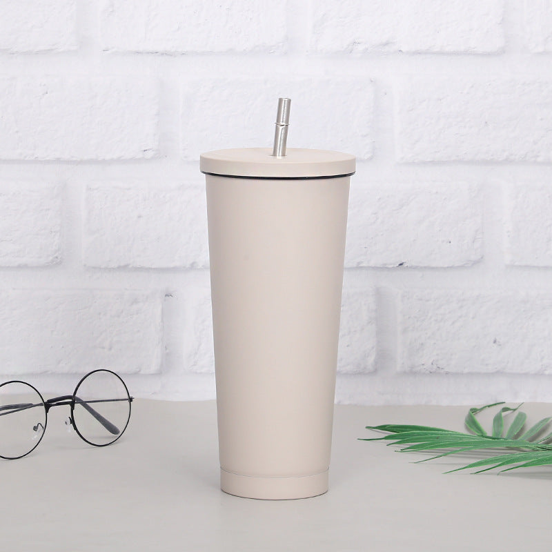 Creative Insulated Coffee Cup with Stainless Steel Straw – 750ml AllvueCo