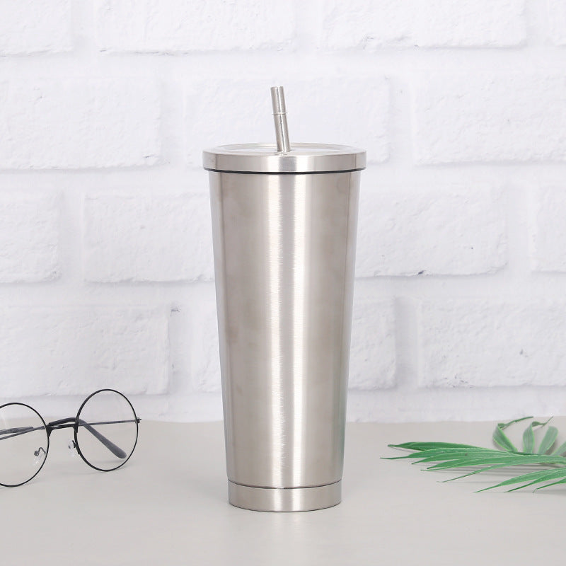 Creative Insulated Coffee Cup with Stainless Steel Straw – 750ml AllvueCo