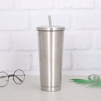 Creative Insulated Coffee Cup with Stainless Steel Straw – 750ml AllvueCo