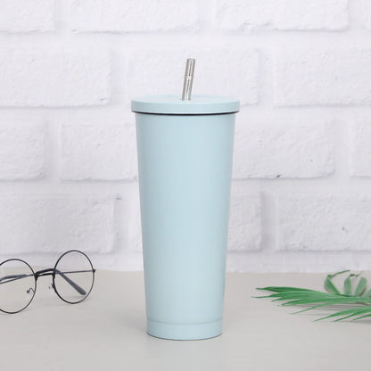 Creative Insulated Coffee Cup with Stainless Steel Straw – 750ml AllvueCo