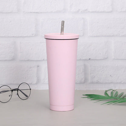 Creative Insulated Coffee Cup with Stainless Steel Straw – 750ml AllvueCo