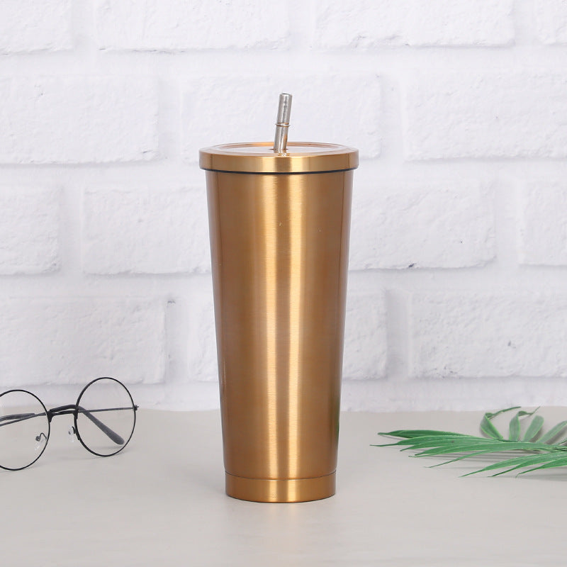 Creative Insulated Coffee Cup with Stainless Steel Straw – 750ml AllvueCo