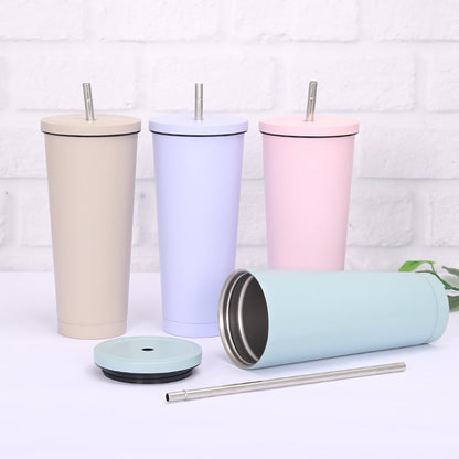 Creative Insulated Coffee Cup with Stainless Steel Straw – 750ml AllvueCo
