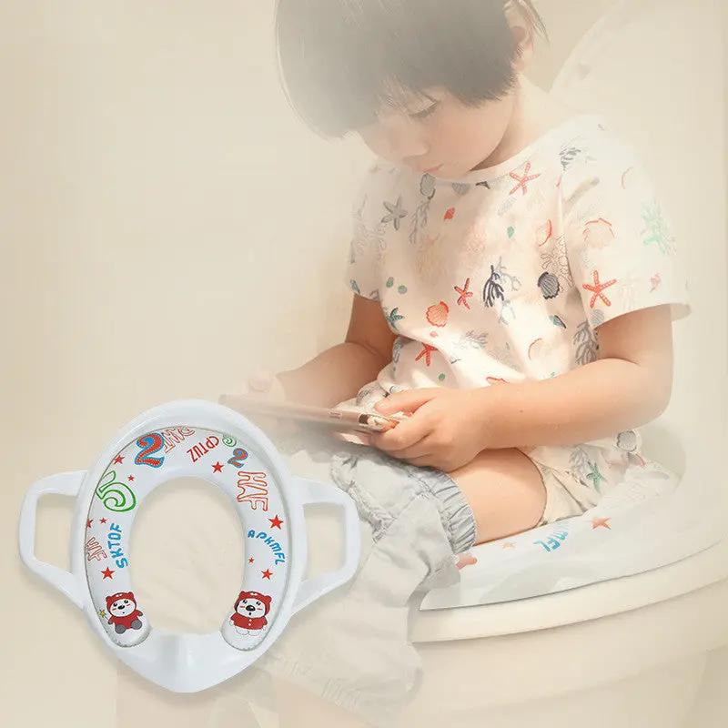 Toilet Seat Adorable Baby Seat Toilet Seat Soft Cushion Assist Toilet | Electronic Learning Toys - AllvueCo