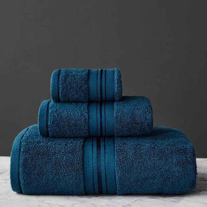Pure Color Thick Premium Cotton Bath Towel Set - Ultra-Soft and Absorbent Towels