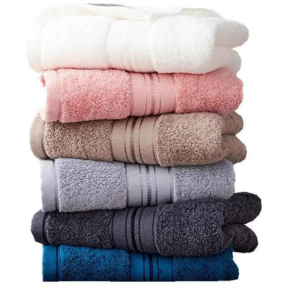 Pure Color Thick Premium Cotton Bath Towel Set - Ultra-Soft and Absorbent Towels