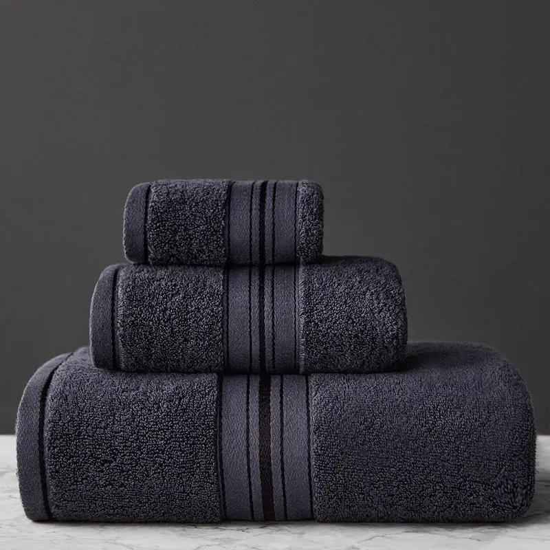 Pure Color Thick Premium Cotton Bath Towel Set - Ultra-Soft and Absorbent Towels