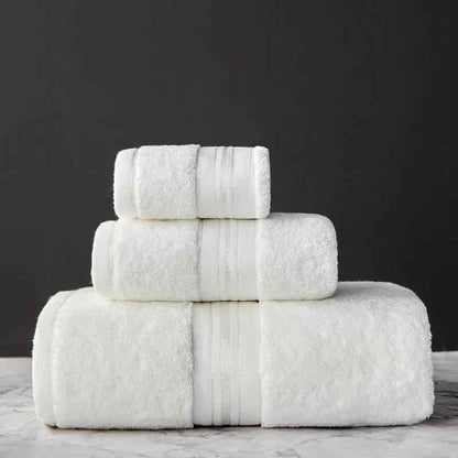Pure Color Thick Premium Cotton Bath Towel Set - Ultra-Soft and Absorbent Towels