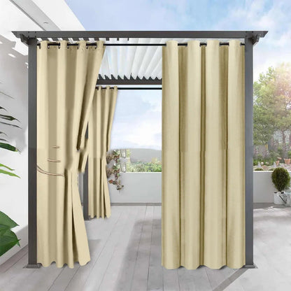 Simple Full Blackout Solid Color Fine Linen Curtain - Waterproof Insulation - AllvueCo