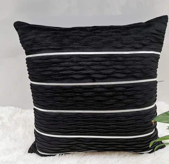 Simple Luxury Striped Velvet Pillow Cover for Sofa Cushion - AllvueCo