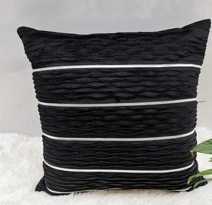 Simple Luxury Striped Velvet Pillow Cover for Sofa Cushion - AllvueCo