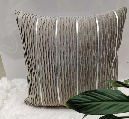 Simple Luxury Striped Velvet Pillow Cover for Sofa Cushion - AllvueCo
