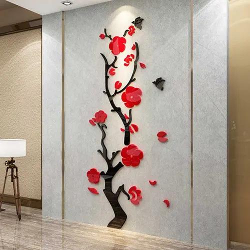 Plum Blossom Porch Decoration Wall Stickers - Floral Wall Art - AllvueCo