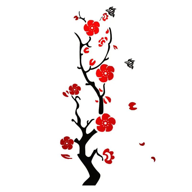 Plum Blossom Porch Decoration Wall Stickers - Floral Wall Art - AllvueCo