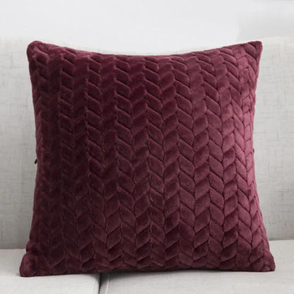 Flannel Solid Color Throw Pillow Sofa Cover Cushion Cover No | Home & Garden - AllvueCo