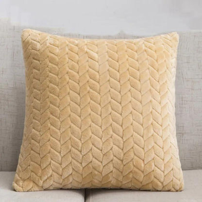 Flannel Solid Color Throw Pillow Sofa Cover Cushion Cover No | Home & Garden - AllvueCo