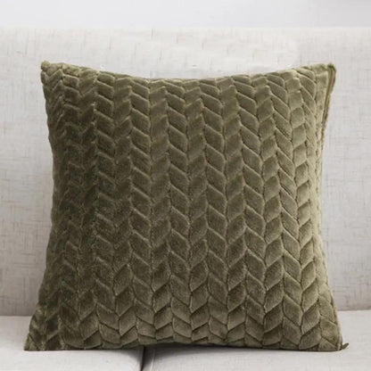 Flannel Solid Color Throw Pillow Sofa Cover Cushion Cover No | Home & Garden - AllvueCo