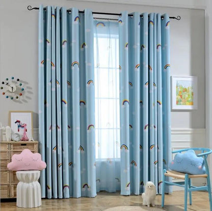 Rainbow Children Boys And Girls Bedroom Den Blackout Curtain Cloth - AllvueCo