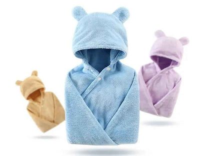 Cotton Baby Hooded Bath Towel for Adorable Baby Care & Electronic Learning Toys