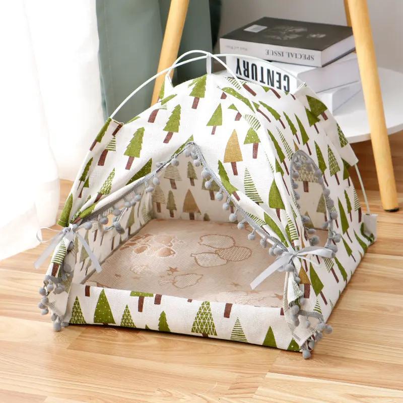 Cat Tent Enclosed Pet Bed - Cozy Cat House for Indoor Cats - AllvueCo
