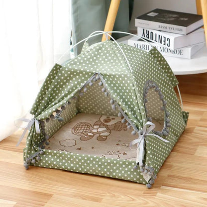 Cat Tent Enclosed Pet Bed - Cozy Cat House for Indoor Cats - AllvueCo