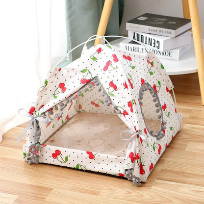 Cat Tent Enclosed Pet Bed - Cozy Cat House for Indoor Cats - AllvueCo