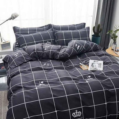 Four-Piece Cotton Winter Quilt Set for Spring and Autumn