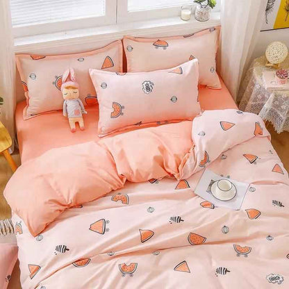 Four-Piece Cotton Winter Quilt Set for Spring and Autumn