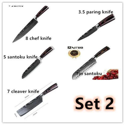 Carpenter's Special Set 6-Piece and 8-Piece Knife Set for Cooking - AllvueCo