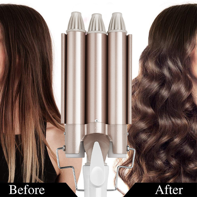 Three-Tube Curling Iron – Adjustable Hair Waver (22mm / 25mm) AllvueCo