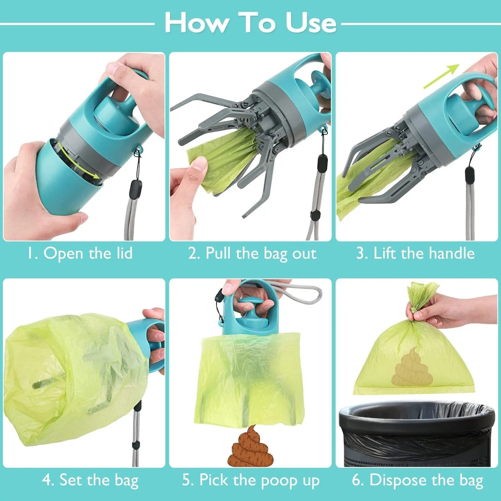 Portable Dog Poop Scooper - Sanitary Dog Waste Picker Upper - AllvueCo