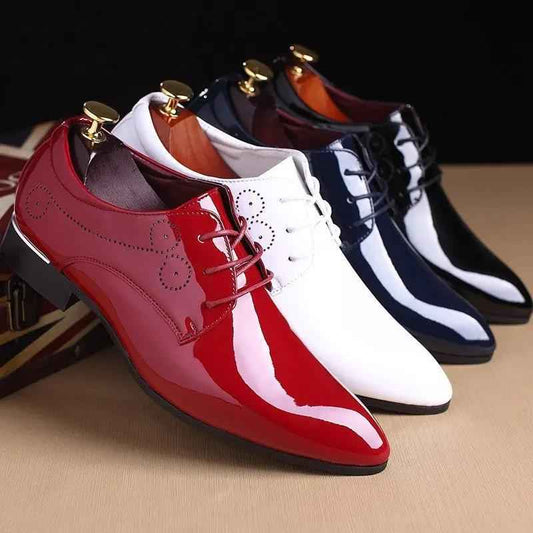 Men Business Casual Dress Shoes - Stylish Leather Shoes for Office and Evening Wear