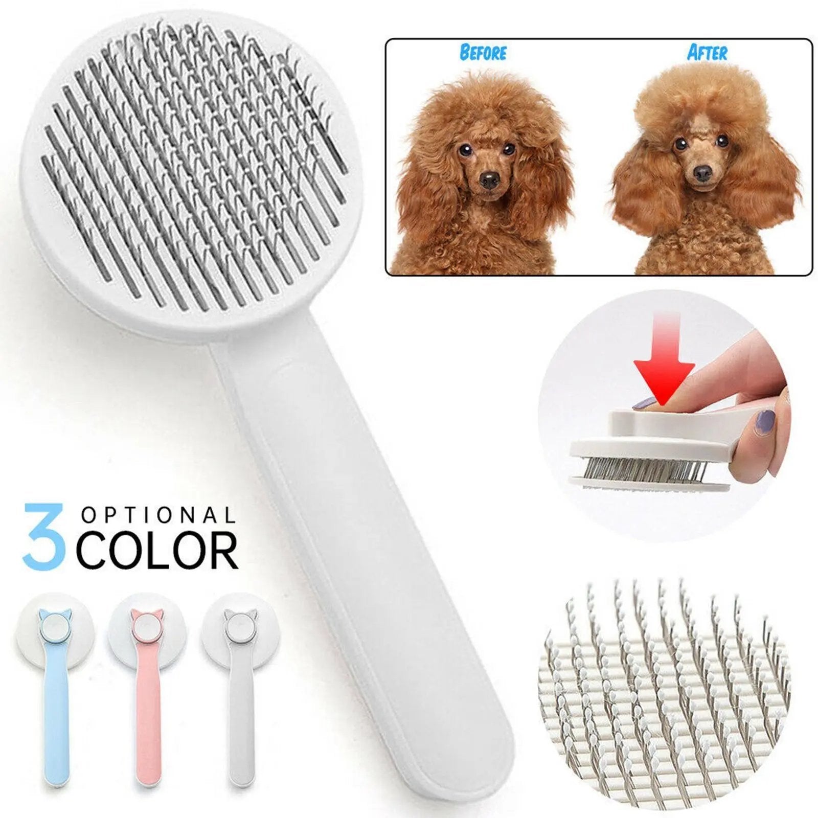 Pet Self Cleaning Cat Brushes - Cat Grooming Brush for Dogs & Cats - AllvueCo