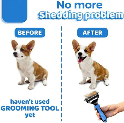Dual-Sided Pet Grooming Brush – Deshedding & Dematting Comb for Dogs and Cats - AllvueCo