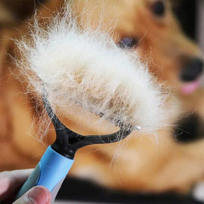 Dual-Sided Pet Grooming Brush – Deshedding & Dematting Comb for Dogs and Cats - AllvueCo