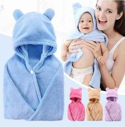 Cotton Baby Hooded Bath Towel for Adorable Baby Care & Electronic Learning Toys
