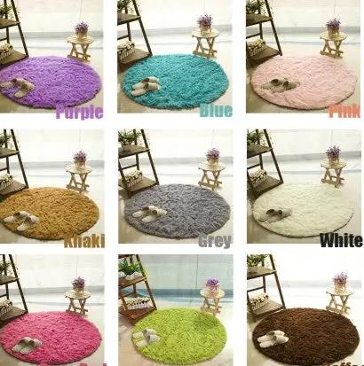 Fluffy Round Rug Carpets for Living Room Decor - Faux Fur Area Rug - AllvueCo
