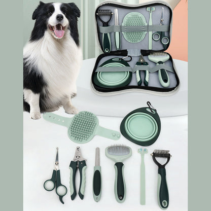 Professional Cordless Dog Grooming Clippers – Low Noise Hair Trimmer for Thick Coats, Cats & Dogs with Full Grooming Kit - AllvueCo