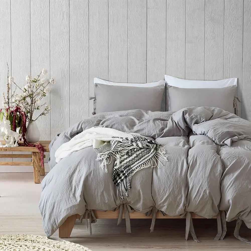 Solid Color Tape Bedding Set - Elegant Comfort and Stylish Design for Your Bedroom