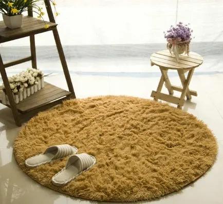Fluffy Round Rug Carpets for Living Room Decor - Faux Fur Area Rug - AllvueCo